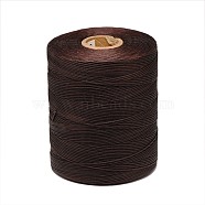 Waxed Polyester Cord, Coconut Brown, 1x0.5mm, about 743.66 Yards(680m)/Roll(YC-J001-04)