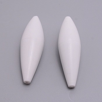 ABS Fishing Rig Floats, Fishing Accessories, for Freshwater Saltwater Fishing, White, 59x18mm, Hole: 1.5mm