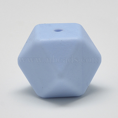 17mm LightBlue Cube Silicone Beads