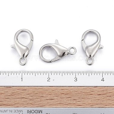Platinum Plated Alloy Lobster Claw Clasps(X-E105-NF)-5