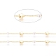 3.28 Feet Brass Handmade Beaded Chain(X-CHC-G011-16G)-1