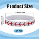 Softball Theme Silicone Cord Bracelet Wristband(BJEW-WH0020-50)-2