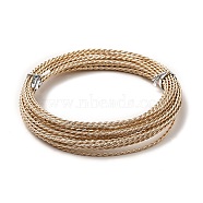 Aluminum Wire, Twisted Round, Beige, 1.6mm, about 16.40 Feet(5m)/Roll(ALUM-A004-02G)