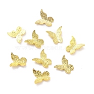 Brass Cabochons, Nail Art Decoration Accessories, Butterfly, Golden, 4.5x4.5x1.5mm(X-MRMJ-Q082-01B-G)
