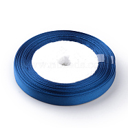 High Dense Single Face Satin Ribbon, Polyester Ribbons, Royal Blue, 3/8 inch(9~10mm), about 25yards/roll, about 10rolls/group(SRIB-Q009-10mm-122)