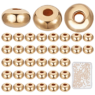 250Pcs Brass Beads, Long-Lasting Plated, Rondelle, Real 18K Gold Plated, 3x2mm, Hole: 0.9mm(KK-CN0002-54)