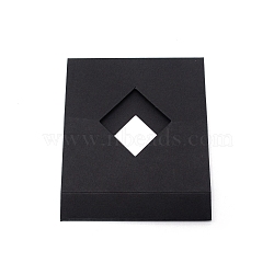 Paper Display Box Paper Sleeve, Square, Black, 129.5x109.5x1mm(FIND-WH0077-80A)