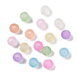 Imitation Jelly Transparent Acrylic Beads, Round, Mixed Color, 6mm, Hole: 1.8mm, about 714pcs/50g(X-FACR-U001-01A)