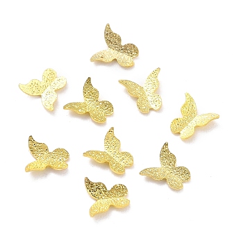 Brass Cabochons, Nail Art Decoration Accessories, Butterfly, Golden, 4.5x4.5x1.5mm