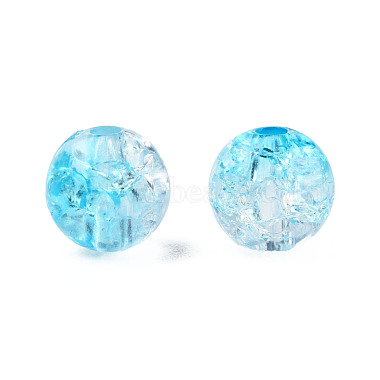 Perles en acrylique transparentes craquelées(CACR-N002-22B)-4