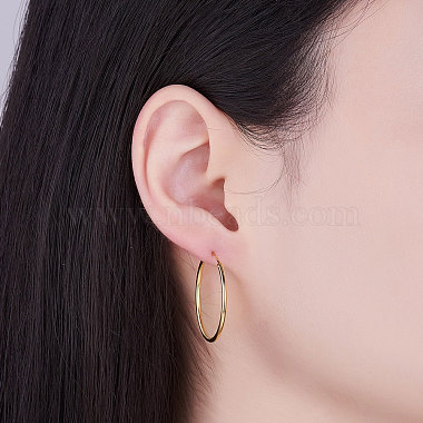 pendientes de aro de plata de ley shegrace 925(JE670B-02)-3