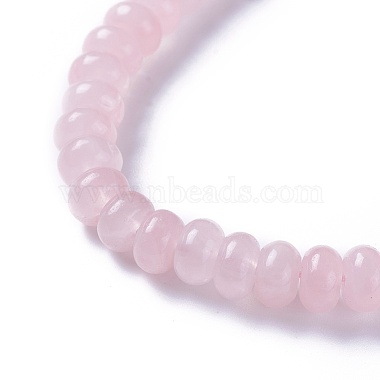 Adjustable Natural Rose Quartz Braided Bead Bracelets(BJEW-F369-A13)-2