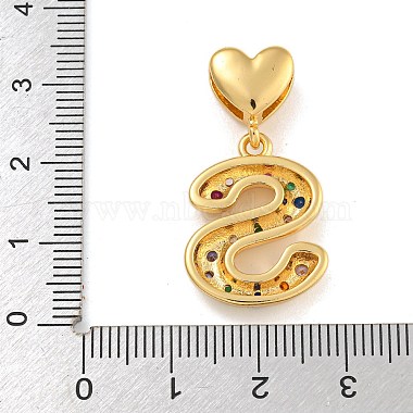 pendentifs en laiton zircon cubique micro pavé coloré(KK-P281-01G-S)-3