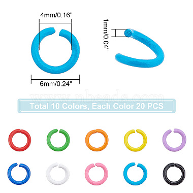 pandahall элита 200шт. 10 цвета открытые кольца для прыжков из цинкового сплава(FIND-PH0006-86)-3
