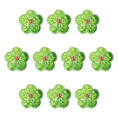 10Pcs Transparent Handmade Bumpy Lampwork Beads(LAMP-TADJ0001-48D)-2