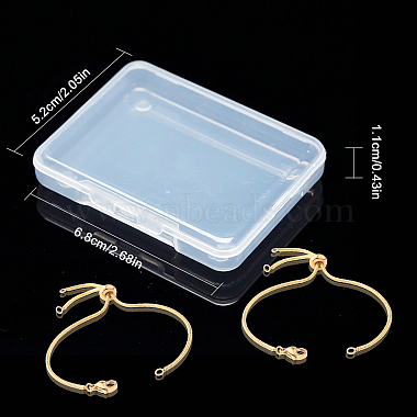 SUNNYCLUE 6Pcs Brass Slider Bracelets Makings(AJEW-SC0001-29)-6