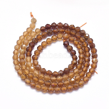 Brins de perles de grenat orange naturel(G-D0013-11)-2