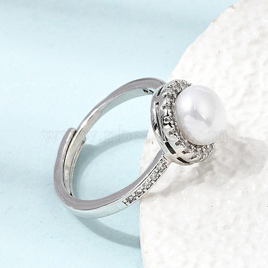 einstellbare messing micro pave zirkonia fingerringe(CU-CBABA66-06P)-2