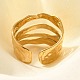 304 Stainless Steel Multi-layer Open Cuff Rings for Women(STAS-Z108-03G-05)-2