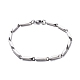 Unisex 201 Stainless Steel Bar Link Chain Bracelets(BJEW-L637-35C-P)-1