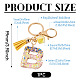 Alloy Resin Polygon Keychains(KEYC-TADJ0002-03G-B)-2