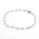 Casual Style 304 Stainless Steel Ball Link Chain Bracelets(STAS-O036-06P)-1