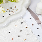 24Pcs 4 Colors 304 Stainless Steel Cup Pearl Peg Bails Pin Pendants, For Half Drilled Beads, Mixed Color, 7x4mm, Hole: 1.5~1.6mm, Pin: 0.7~0.8mm, 6pcs/color(STAS-LP0005-19)