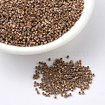 MIYUKI Delica Beads, Cylinder, Japanese Seed Beads, 11/0, (DB0040) Copper Plate, 1.3x1.6mm, Hole: 0.8mm, about 2000pcs/bottle, 10g/bottle(SEED-JP0008-DB0040)
