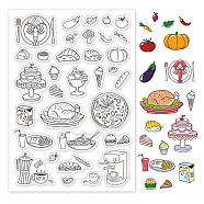 PVC Plastic Stamps, for DIY Scrapbooking, Photo Album Decorative, Cards Making, Stamp Sheets, Food Pattern, 16x11x0.3cm(DIY-WH0167-56-551)