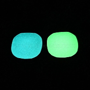 Synthetic Luminous Stone Cabochons, Glow in the Dark, Faceted, Square, Lemon Chiffon, 12x12x6mm(G-B063-01B)