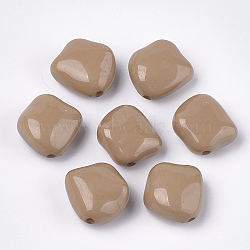 Acrylic Beads, Nuggets, Camel, 23.5x23x12.5mm, Hole: 2.5mm, about 125pcs/500g(OACR-S029-058N)
