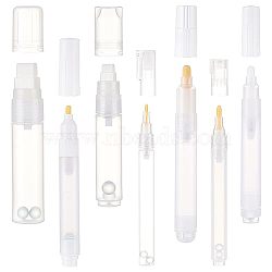 Empty Plastic Paint Marker, Blank Refillable Paint Pens, White, 135~156x15~28mm, 7pcs/set(AJEW-WH0332-55)