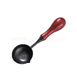 Alloy Sealing Wax Spoons, with ABS Handle, Stamp Heating Tool, FireBrick, 102x34.6mm(PW-WG30812-06)