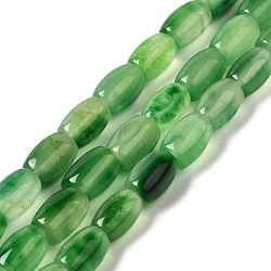 Natural Dyed Jade Beads Strands, Oval, Green, 11.5~12x7.5~8mm, Hole: 0.8mm, about 29~32pcs/strand, 12.99''~15.16''(33~38.5cm)(G-M402-A01-04)