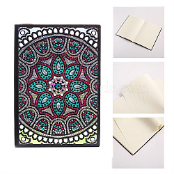 DIY Christmas Theme Diamond Painting Notebook Kits, including PU Leather Book, Resin Rhinestones, Pen, Tray Plate and Glue Clay, Teardrop, 210x150mm(XMAS-PW0001-109E)
