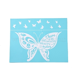 Olycraft 1 Sheet Self-Adhesive Silk Screen Printing Stencil, for Painting on Wood, DIY Decoration T-Shirt Fabric, Butterfly Pattern, 28x22cm, 1 sheet/set(DIY-OC0008-059)