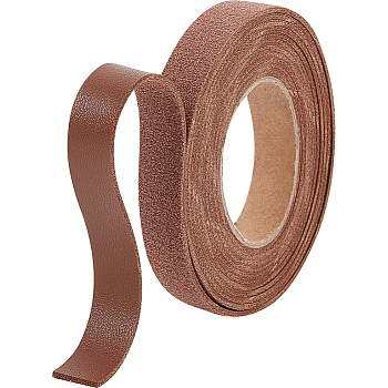 2M PVC Imitation Leather Ribbons, for Clothes, Bag Making, Saddle Brown, 12.5mm, about 2.19 Yards(2m)/Roll
