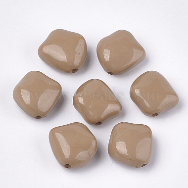 24mm Camel Nuggets Acrylic Beads