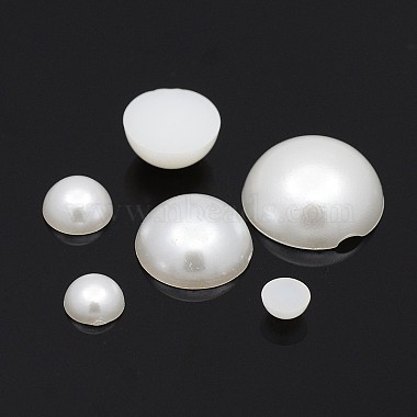 ABS Plastic Imitation Pearl Dome Cabochons(SACR-X0003)-2