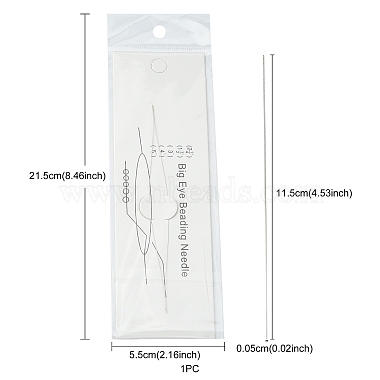Stainless Steel Collapsible Big Eye Beading Needles(YW-ES001Y-115MM)-4