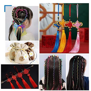 12 Rolls 12 Colors Macrame Rattail Chinese Knot Making Cords Round Nylon Braided String Threads(NWIR-SZ0001-03)-6