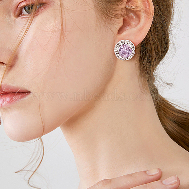 5 Pairs 5 Style Cubic Zirconia Diamond Stud Earrings(EJEW-AN0004-30)-6