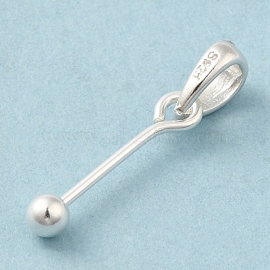 925 Sterling Silver Pendant Bails(STER-P048-01A-S)-2