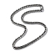 Ion Plating(IP) 304 Stainless Steel Cuban Link Chain Necklace(NJEW-P288-01B-AS)-1