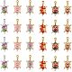 superfindings 24pcs 6 couleurs pendentifs en alliage d'émail(FIND-FH0005-69)-1