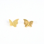 Textured Alloy Cabochons, Nail Art Decoration Accessories for Women, Butterfly, Golden, 10.5x10.5x2.5mm(MRMJ-WH0060-54G)