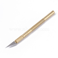 Brass Wood Carving Tools, Steel Sculpting Knife, for  Wood Carving/DIY Arts/Crafts Supplies, Golden, 141.5x8mm(TOOL-S010-13)