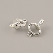 Tibetan Style Alloy Pendants, Nipple Charms, Antique Silver, 20.5x13x9mm, Hole: 2mm(FIND-CJC0018-03AS)