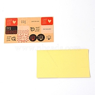 Self-adhesive Paper Stickers, Rectangle with Pattern, Colorful, 15.6x8.7x0.01cm(DIY-WH0225-82)