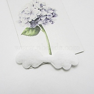 Cloth Embossing Wings, with Plush, Decorate Accessories, White, 18x55x6mm(FIND-PW0001-037A)